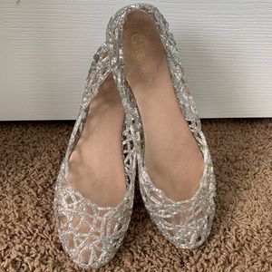 Silver Jelly Shoes/Flats